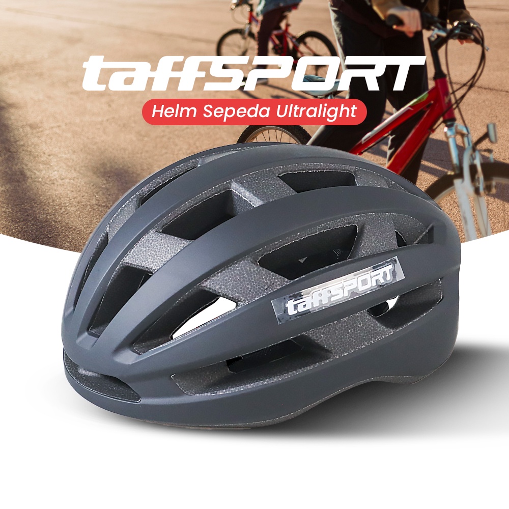 Helm Sepeda Ultralight Cycling Bike Helmet - KP-1 -7RSECABK Black