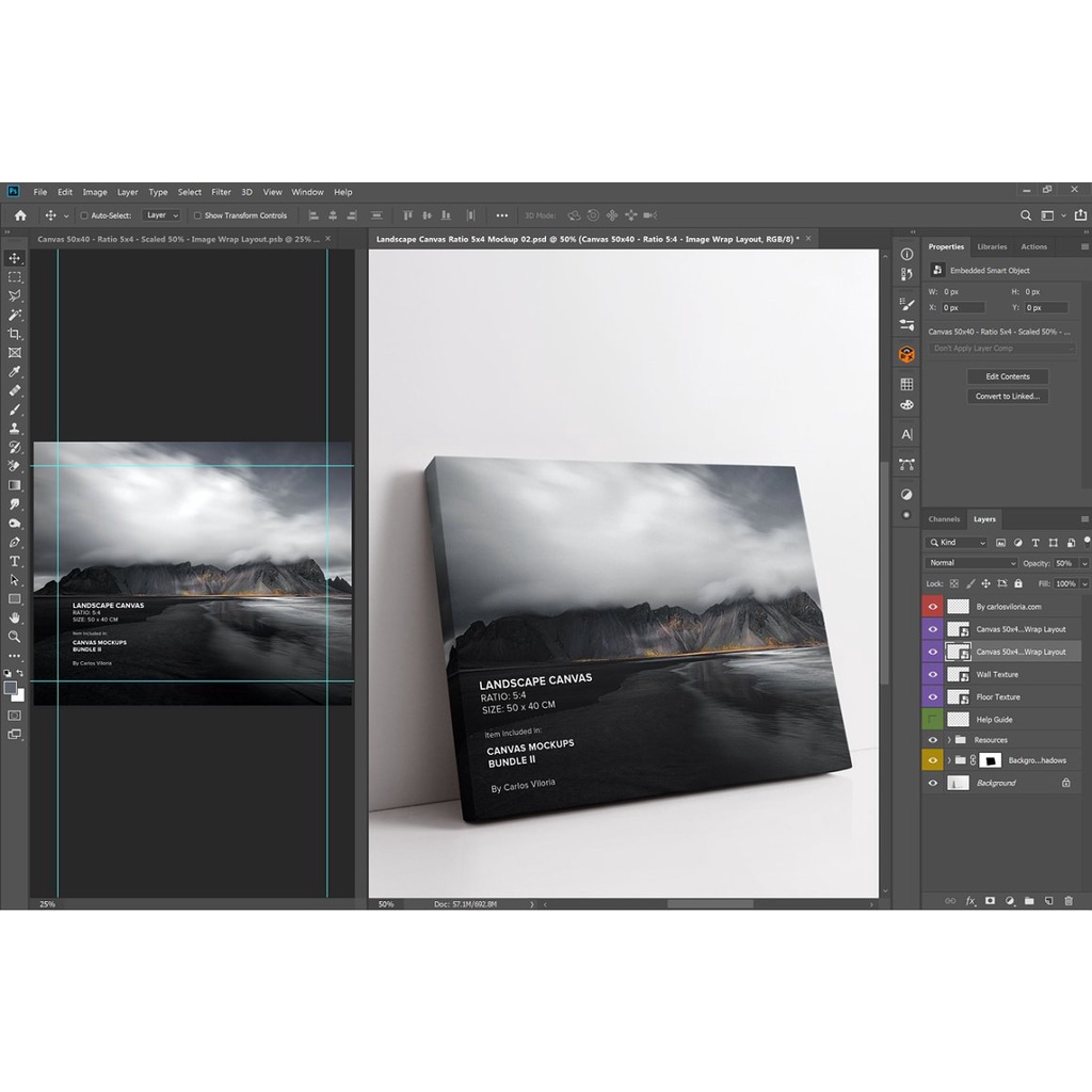 Canvas Mockups Bundle 2