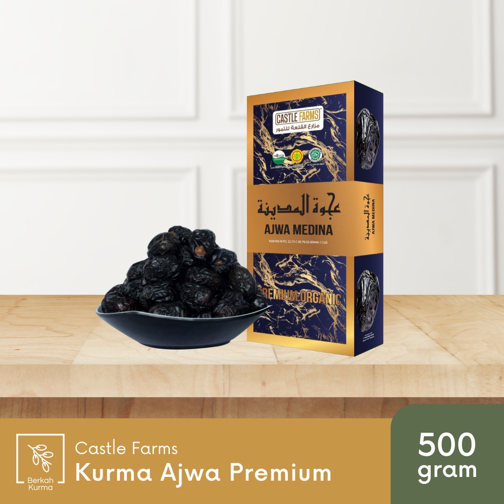 

Kurma Ajwa Premium Castle Farms 500 gram - Kurma Ajwa Madinah Organik