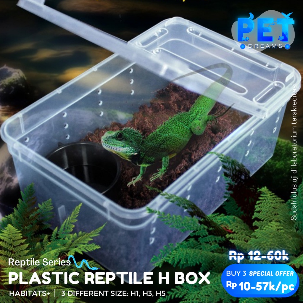 PROMO KANDANG REPTIL REPTILE INSECT FEEDING TARANTULA KODOK GECKO ENCLOSURE KOTAK HABITAT NOMOY BOX