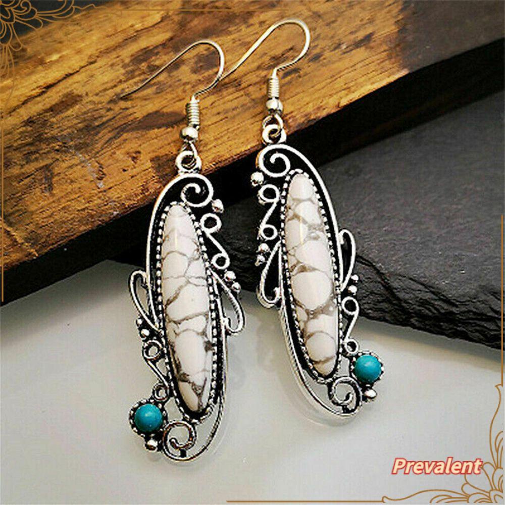 Preva Anting Retro Anting Wanita Gadis Perhiasan Hadiah Logam Telinga Menjuntai