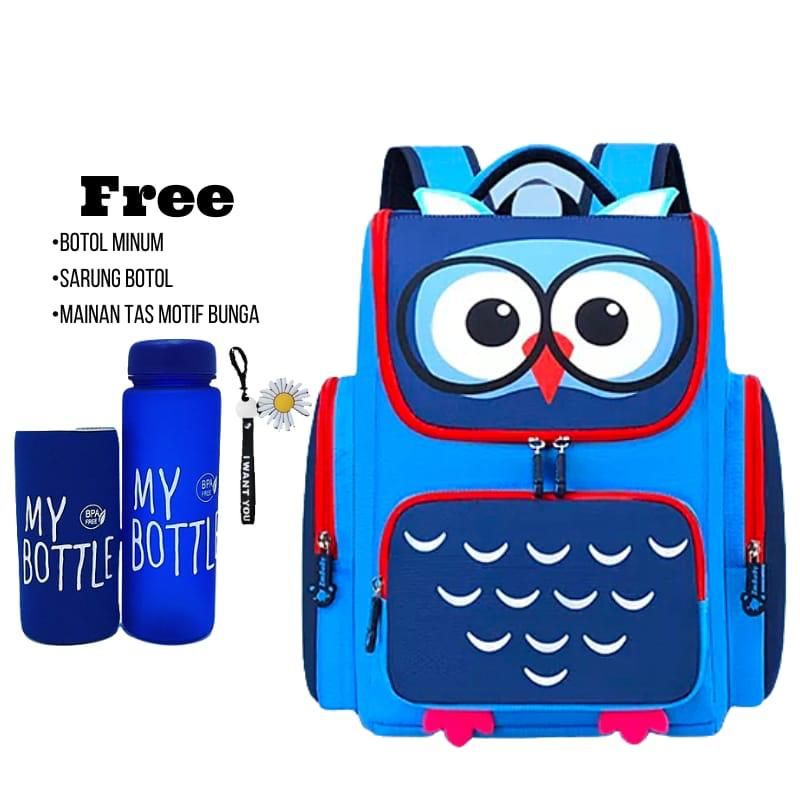 OWL - Tas Ransel Backpack korea fashion lucu  / Ransel sekolah anak tk sd smp / ransel karakter anak