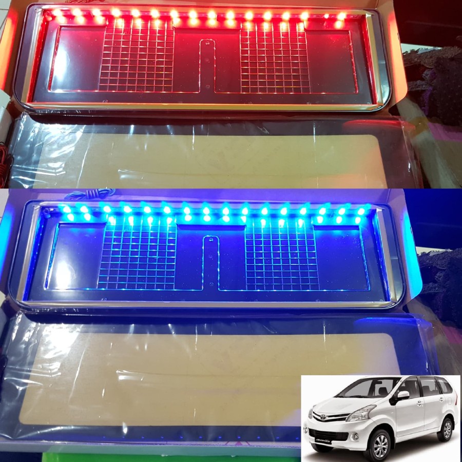 Dudukan / Plat Nomor Mobil Akrilik Izy Lampu 46CM All New Avanza