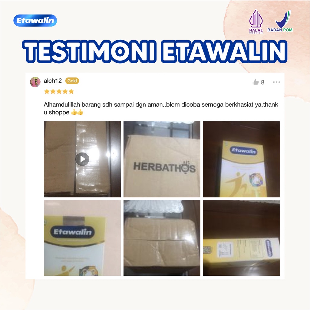 ETAWALIN ORIGINAL 1 BOX Susu Kambing Etawa Tingkatkan Kepadatan Tulang Isi 200 gram [60%]