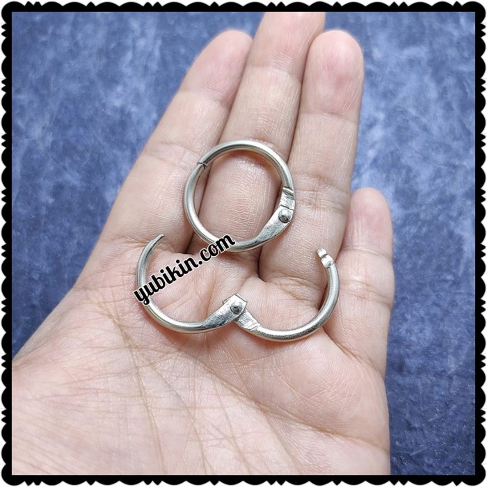 

12 PIECE RING BESI BUKA TUTUP 2CM-2,5CM SILVER RING BINDER SCRAPBOOK
