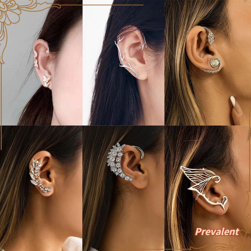 Preva Butterfly Ear Cuff Perhiasan Manset Telinga Fashion Geometris Tanpa Tindik Fake Piercing