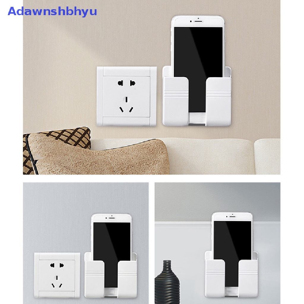 Adhyu Kotak Penyimpanan Yang Dipasang Di Dinding Remote Control Case Phone Plug Charging Holder Rack New ID