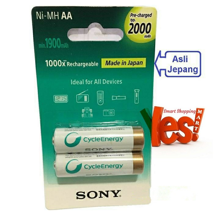 SONY CYCLEENERGY 2PC AA BATTERY RECHARGEABLE
