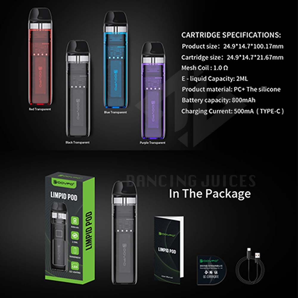 DOVPO LIMPID POD KIT 15W 800MaH AUTHENTIC