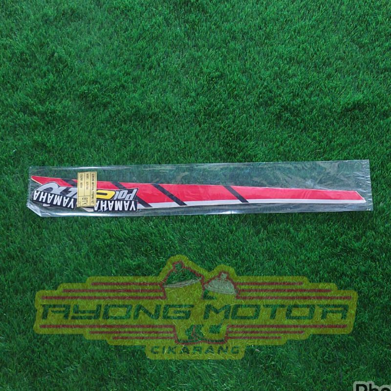 Striping Yamaha Alfa 1990 Hitam Merah
