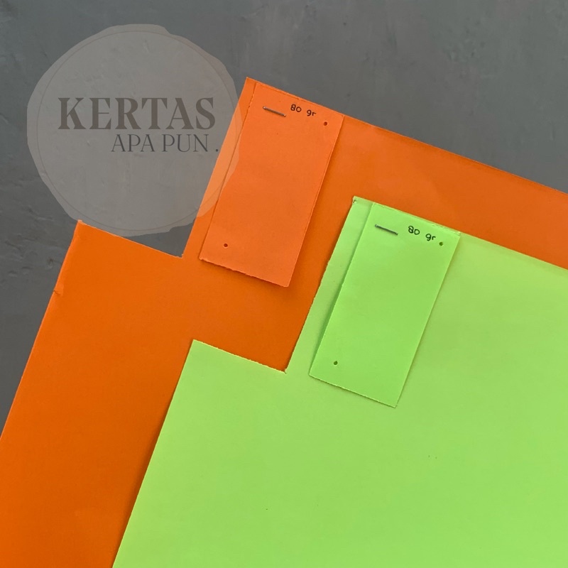 HVS Warna Stabilo 80 gr gram gsm A4 F4 Folio Kuning Oranye Saffron