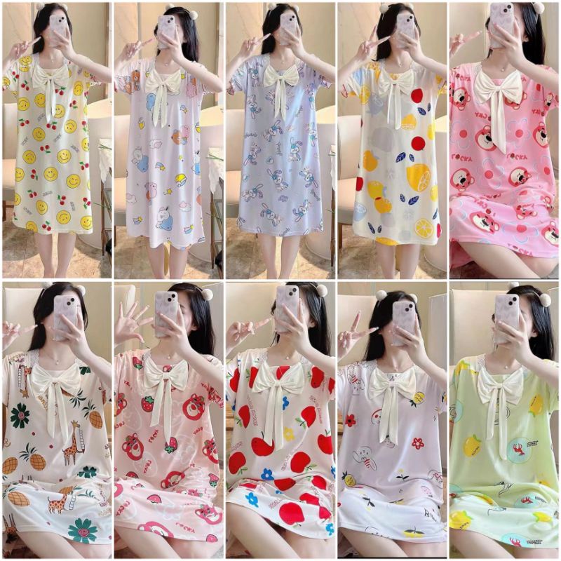 BFG~Daster wanita jumbo/dress pita wanita remaja motif lucu kekinian