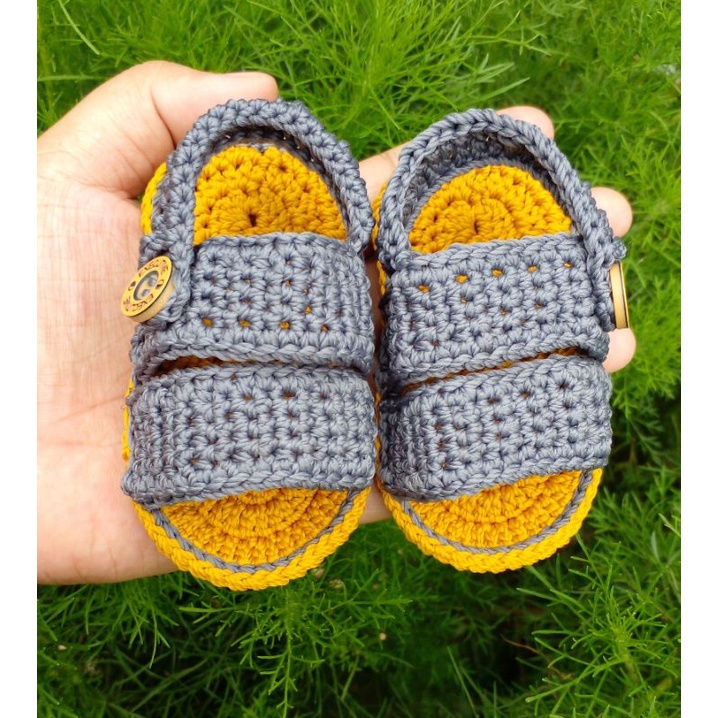 sepatu bayi laki rajut model sandal prewalker lucu bisa custom