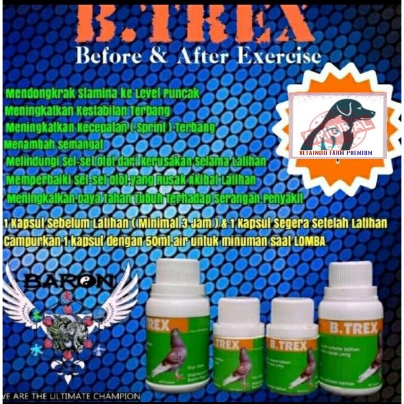 B-TREX BARON JAMU VITAMIN SUPLEMEN PENAMBAH TENAGA PADA BURUNG