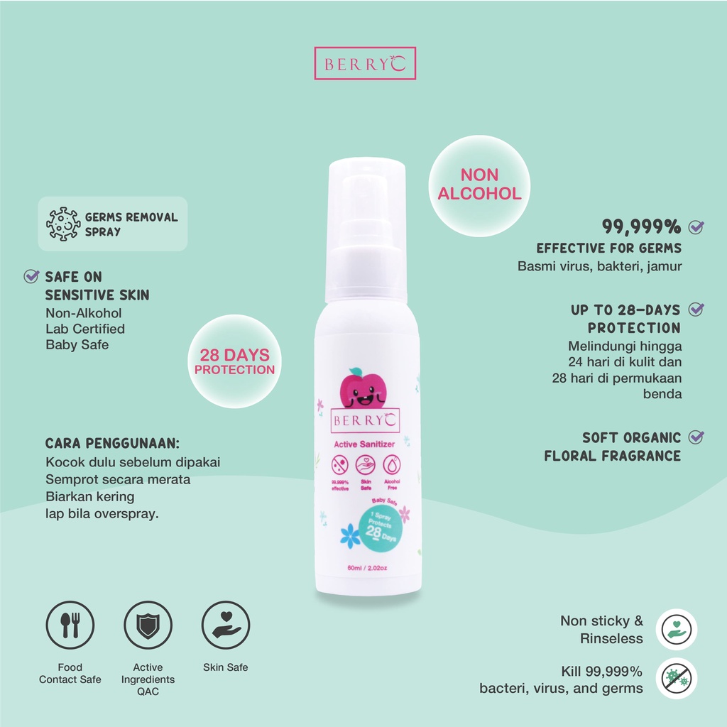 BerryC (Tevo BerryC) Active Sanitizer 60ml/ Hand Sanitizer
