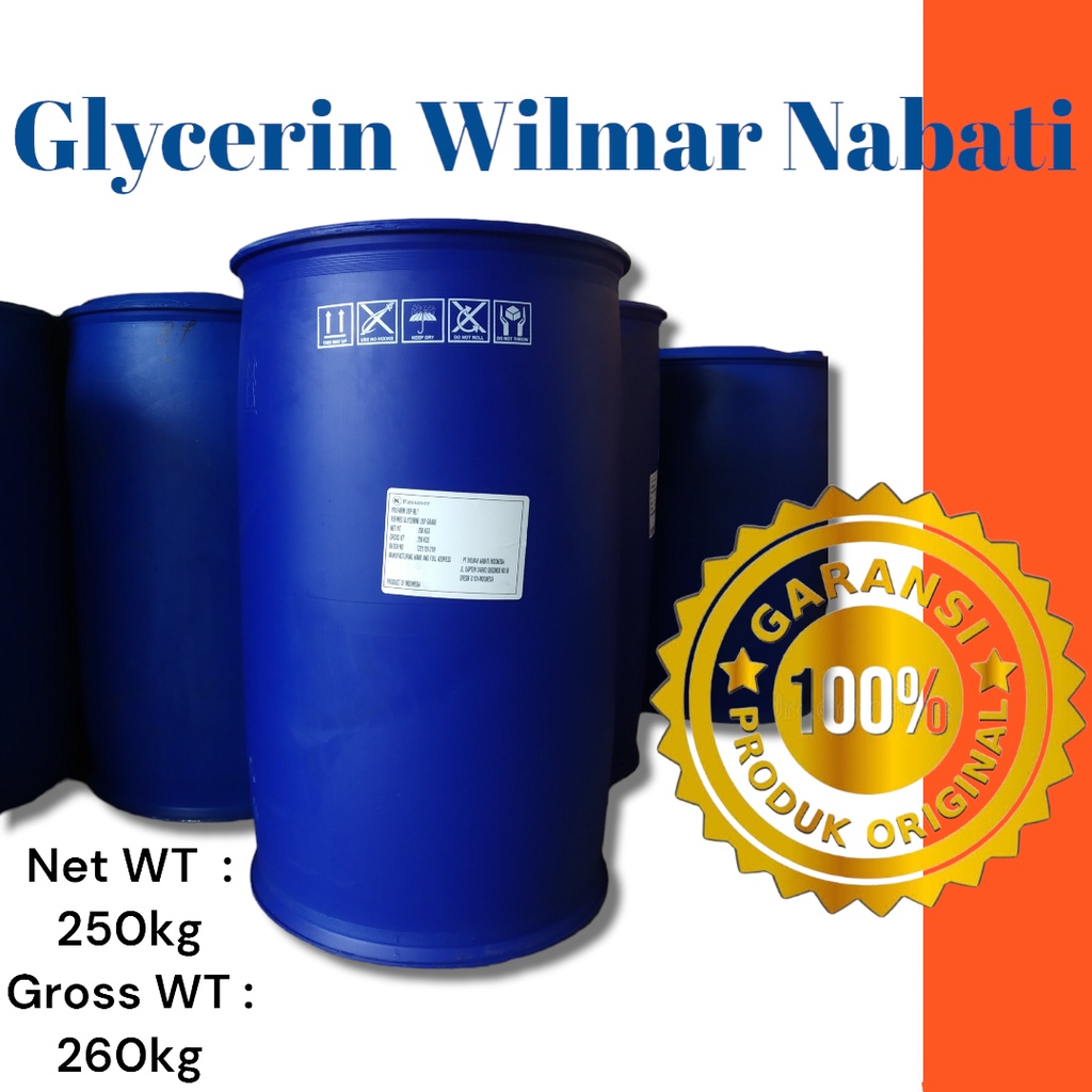 GLISERIN / GLYCERIN / GLISEROL / VEGETABLE GLYCERIN 1 DRUM 250 KG