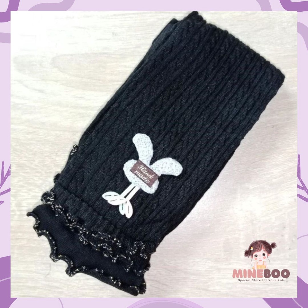 mineboo - Legging starxingxing 303 Anak Perempuan Import Rajut Motif Ruffle