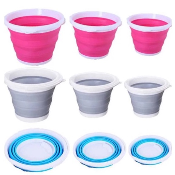 [OL] Ember Lipat 10L Portable Silicone Serbaguna Foldable Bucket Silicone