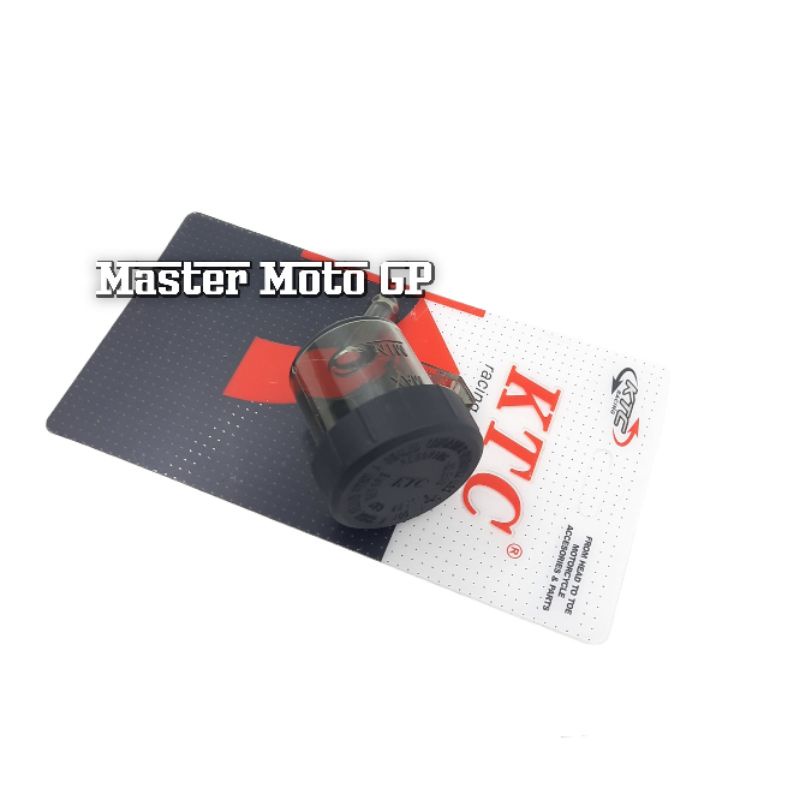 Tabung minyak rem KTC original tabung minya rem mini ktc Racing smoke kaki miring 45derajat Transparan smoke small Brake Fluid reservoir Ktc racing