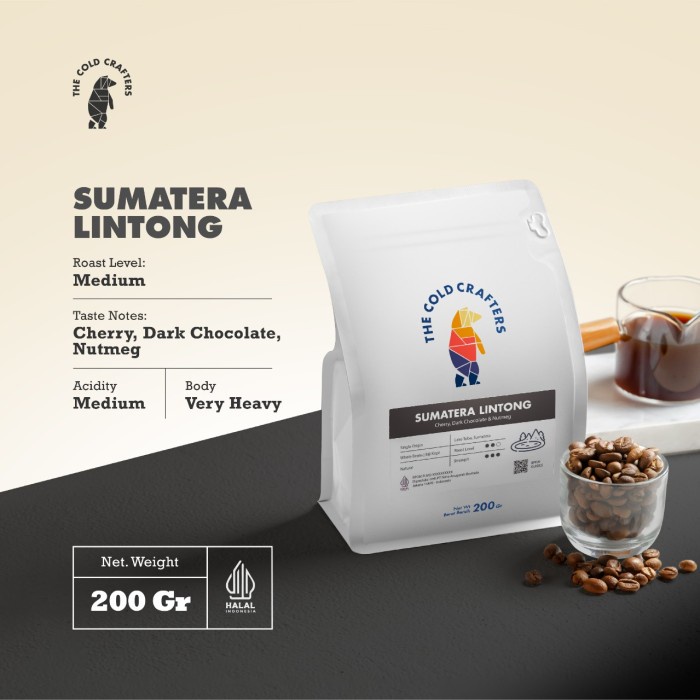 

Sumatera Lintong Arabica Grade 1 Biji Kopi Roasted Beans - GILING MEDIUM, 100 gram