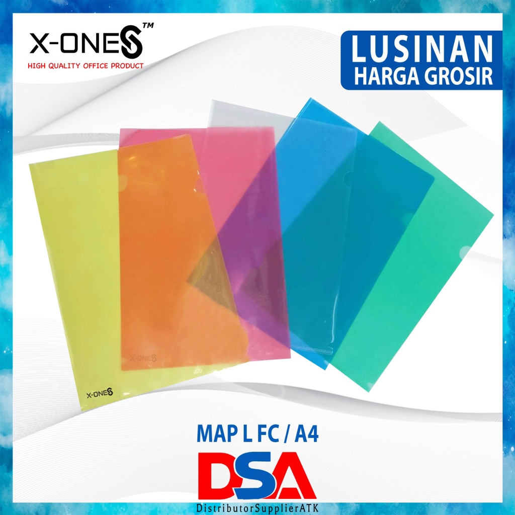 

DSA - MAP L ISI 1 LUSIN / CLEAR SLEEVE FOLIO / F4 HARGA GROSIR ISI 1 LUSIN X-ONE