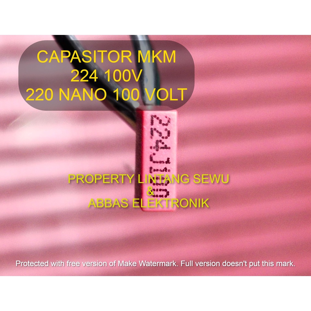 CAPASITOR KAPASITOR MKM 224 100V MERAH MKM 220 NANO MKM 100 VOLT