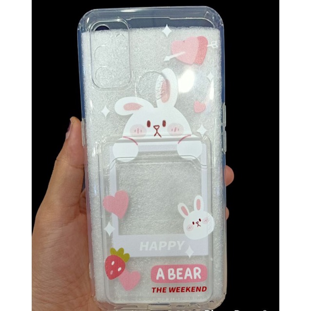 SOFTCASE BENING TRANSPARAN SLOT CARD  OPPO A53,OPPO RENO 7 4G,OPPO RENO 8 4G