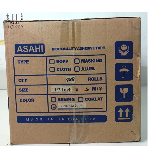 Doubletape Asahi 1/2 Inch 1 Dus