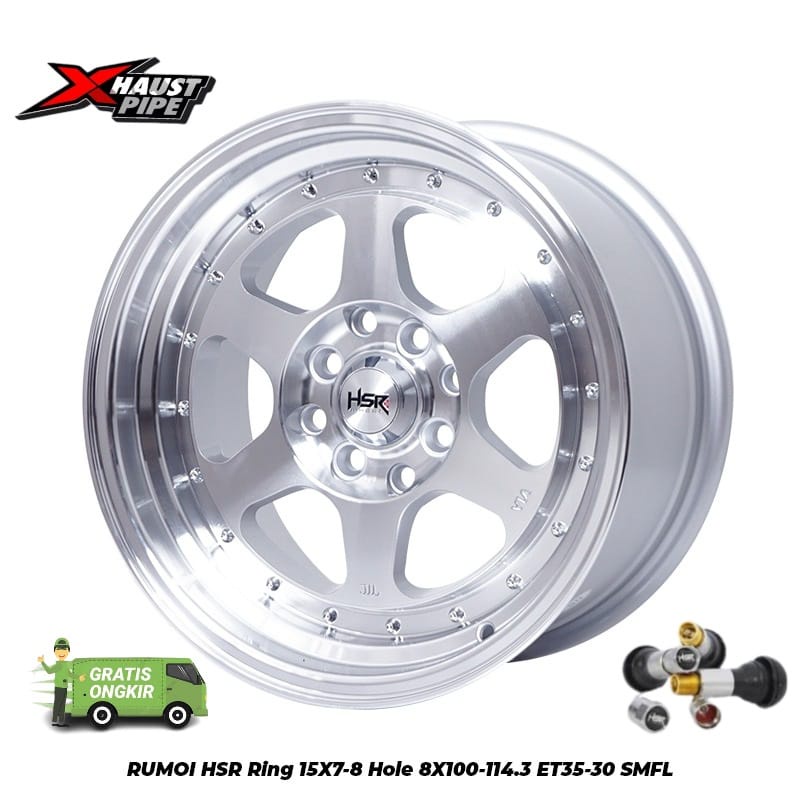 velg mobil celong hsr rumoi r15 lebar 7-8 cakep buat brio agya ayla