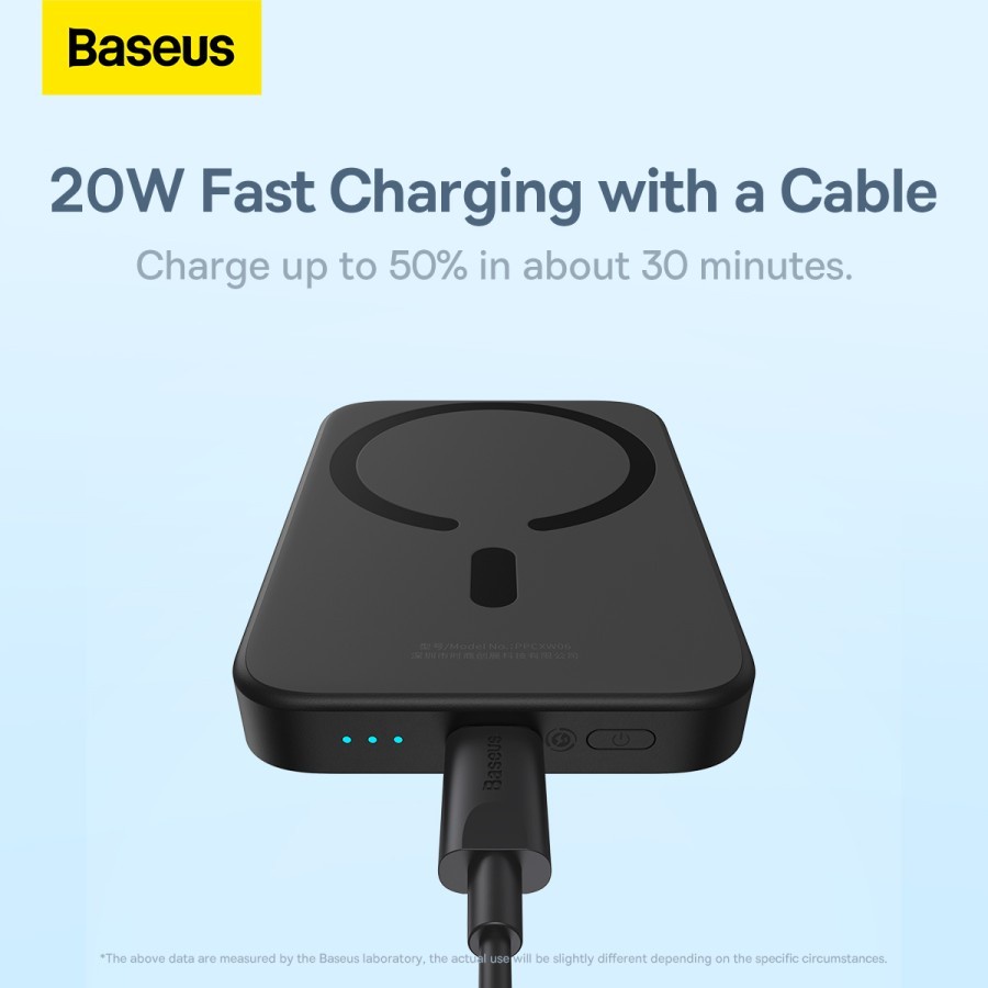 BASEUS POWER BANK WIRELESS MAGNETIC MAGSAFE 20W FAST CHARGING 10000MAH