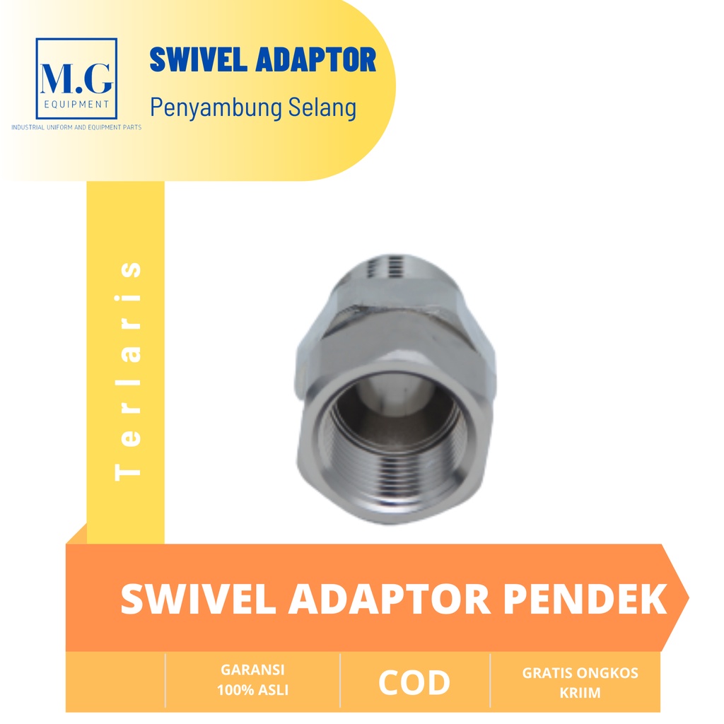 Swivel Adaptor Pendek Penyambung Selang