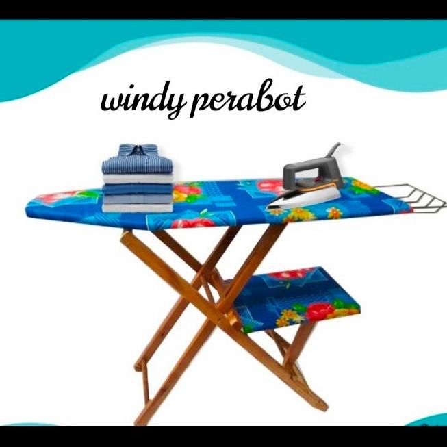 MEJA SETRIKA LIPAT KAYU SERBAGUNA / MEJA SETRIKA PORTABLE /