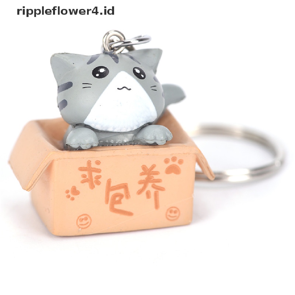 {rippleflower4.id} 4 Pcs Cats Keyring Gantungan Kunci Kucing Kartun Gantungan Kunci Mobil Liontin Tas Dompet Hadiah~