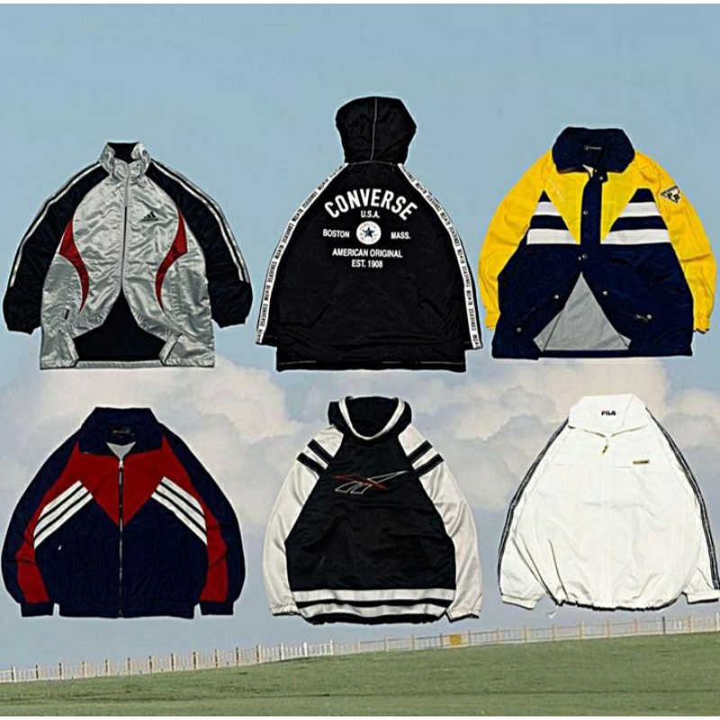 new drop windbreaker colorblock & vintage jacket