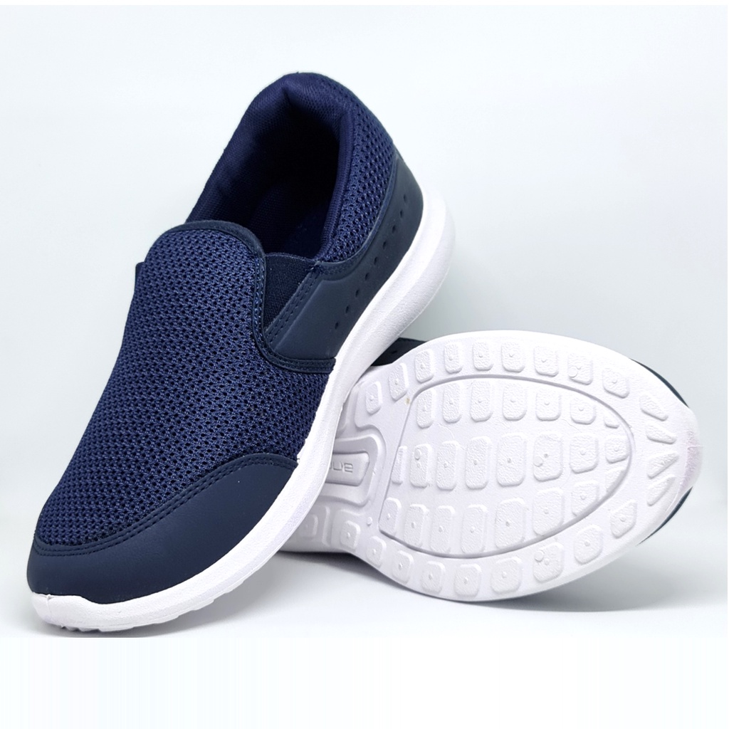 FIURI - Ando - ARKA 39-43 NAVY - Sepatu Sneakers Pria - Sepatu Olahraga Pria - Sepatu Knit Rajut Pria - Sepatu Jogging Pria - Sepatu Sport - Sepatu Slip On Pria - Sepatu Cowok