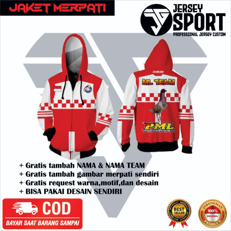 [BISA COD] JAKET MERPATI BALAP CUSTOM DESAIN MURAH