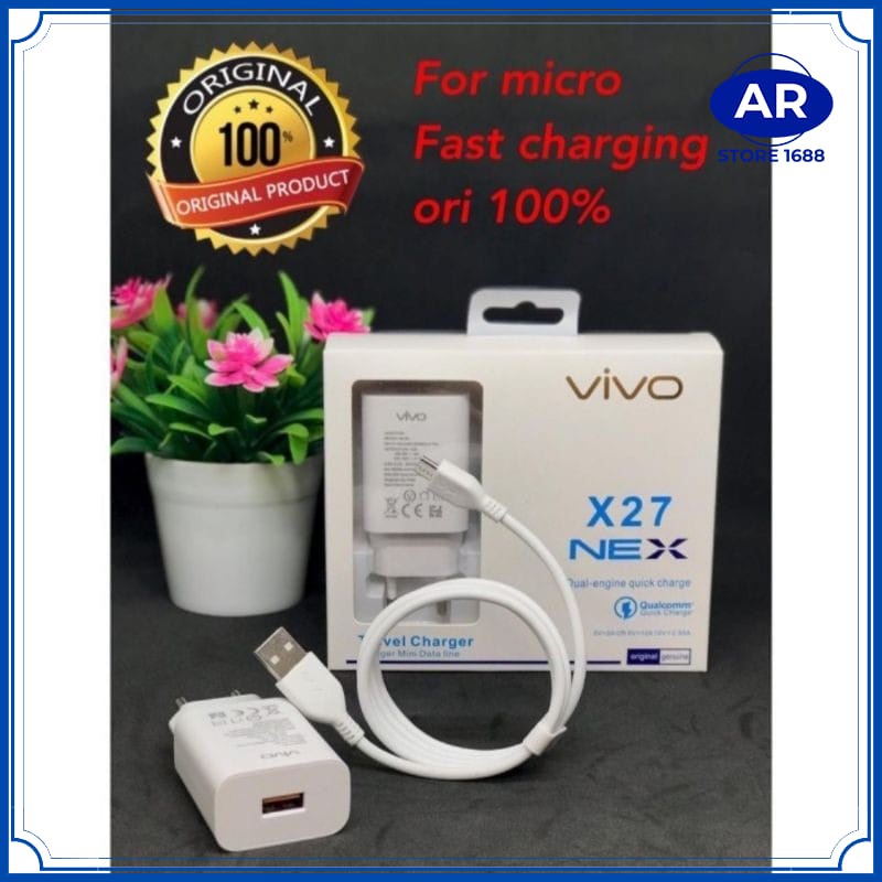 AR-TC ORI VIVO X27 SUPER FAST CHARGING | CASAN TRAVEL CHARGER V17 PRO 10V-2.25A V8/MICRO USB/TYPE C