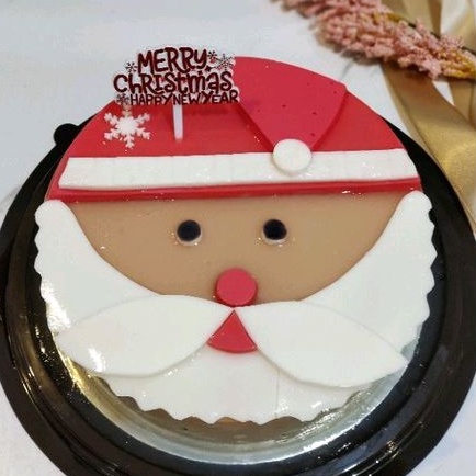 Puding chirstmas / hampers natal puding bentuk Santa Claus 20cm Pku only