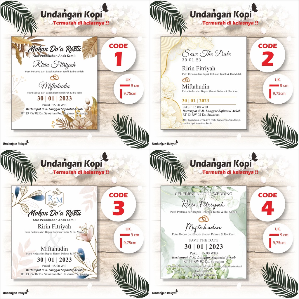 Undangan Pernikahan Mini Kopi, Undangan Kopi, Undangan Mini Kopi