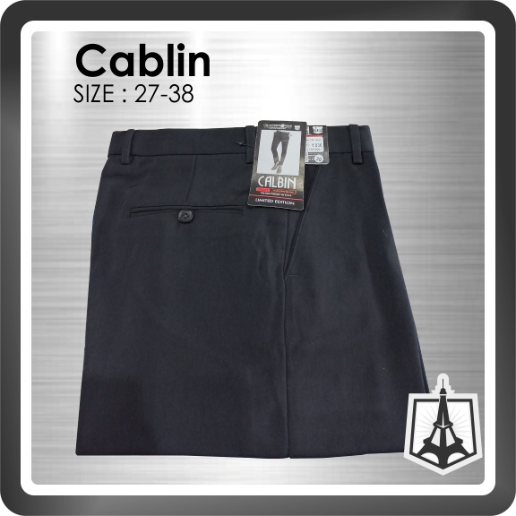 Calbin celana formal/celana keper pria untuk kantoran bahan kain goyang