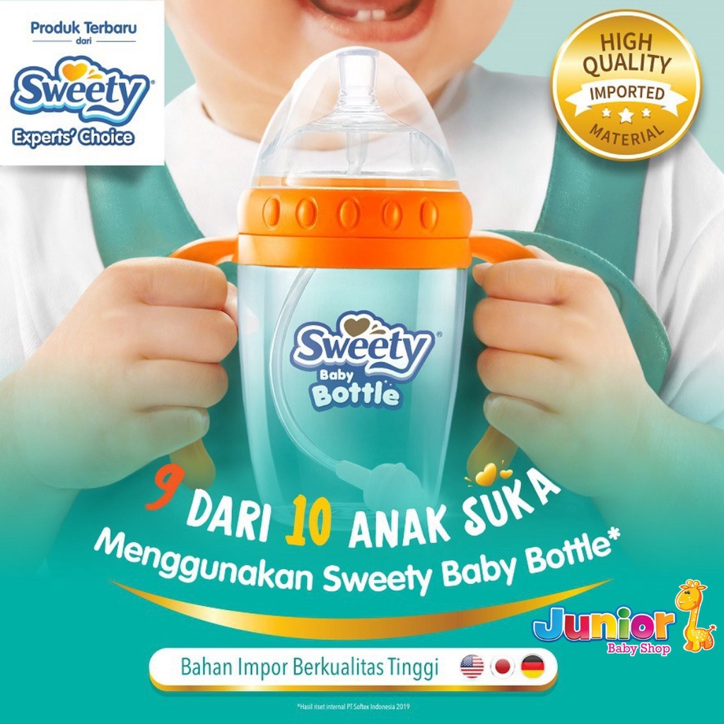 Sweety Baby Bottle Pink Glass 150 mL