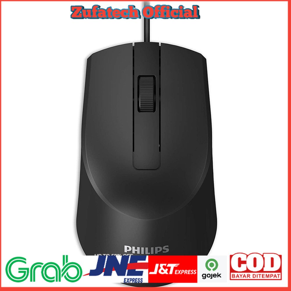 Philips Mouse M104 Wired Optical 1000 DPI - SPK7104 - Black