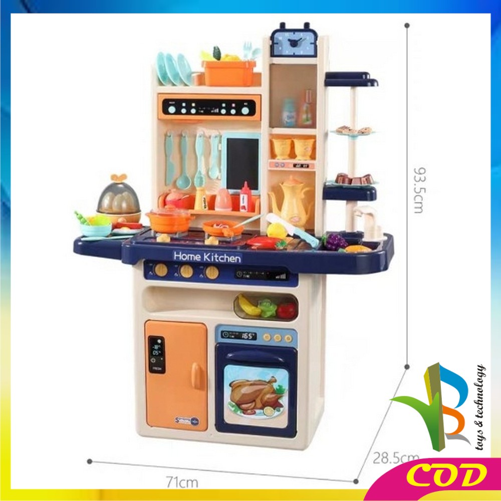 RB-M24 Mainan Spraying Mist Kitchen Set Isi 65PCS Mainan Masak Masakan Dapur Anak Perempuan 888-54