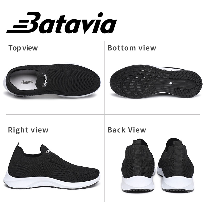 Batavia fashion baru sepatu pria olahraga murah impor sepatu pria rajut terbaru yang  premium bernapas sepatu Pria B24