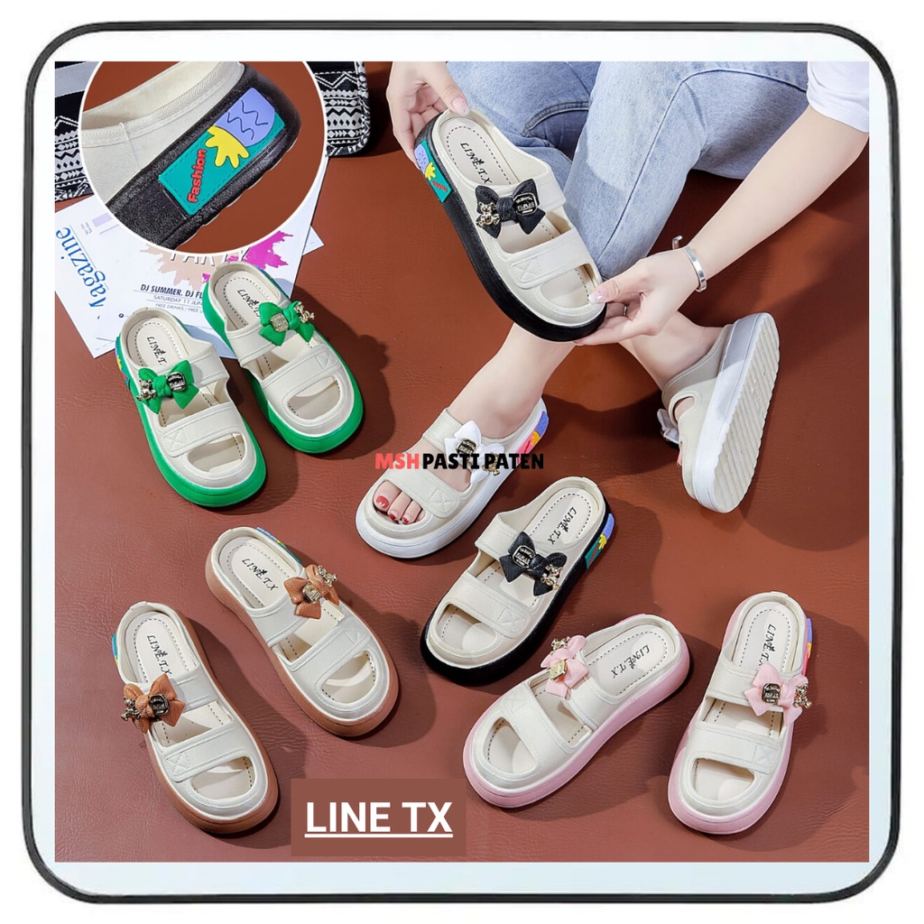 LINE TX 029 Sepatu Sandal Wanita Terbaru Sandal Jelly Import Wanita Sandal Korea