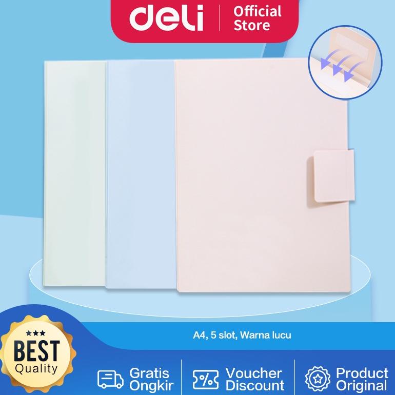 

DELI EXPANDING FILE / MAP FOLDER DOKUMEN A4 5 POCKET LUCU DENGAN TAB INDEX 72671 TERLARISS...,,,,,