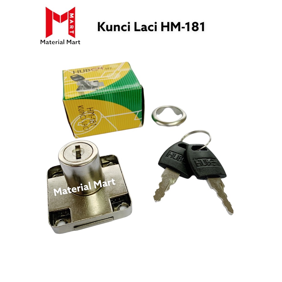 Kunci Laci Huben M2 | Kunci Lemari Huben HM 181 | Drawer Lock HM181 | Material Mart