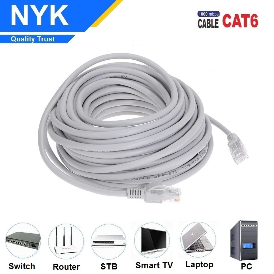 NYK Cat6e Ethernet Network Cable / Kabel LAN UTP Cat6 Kabel internet