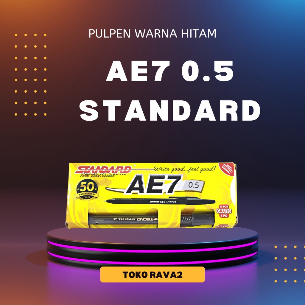

Pulpen Standard AE7 0.5 Warna Hitam