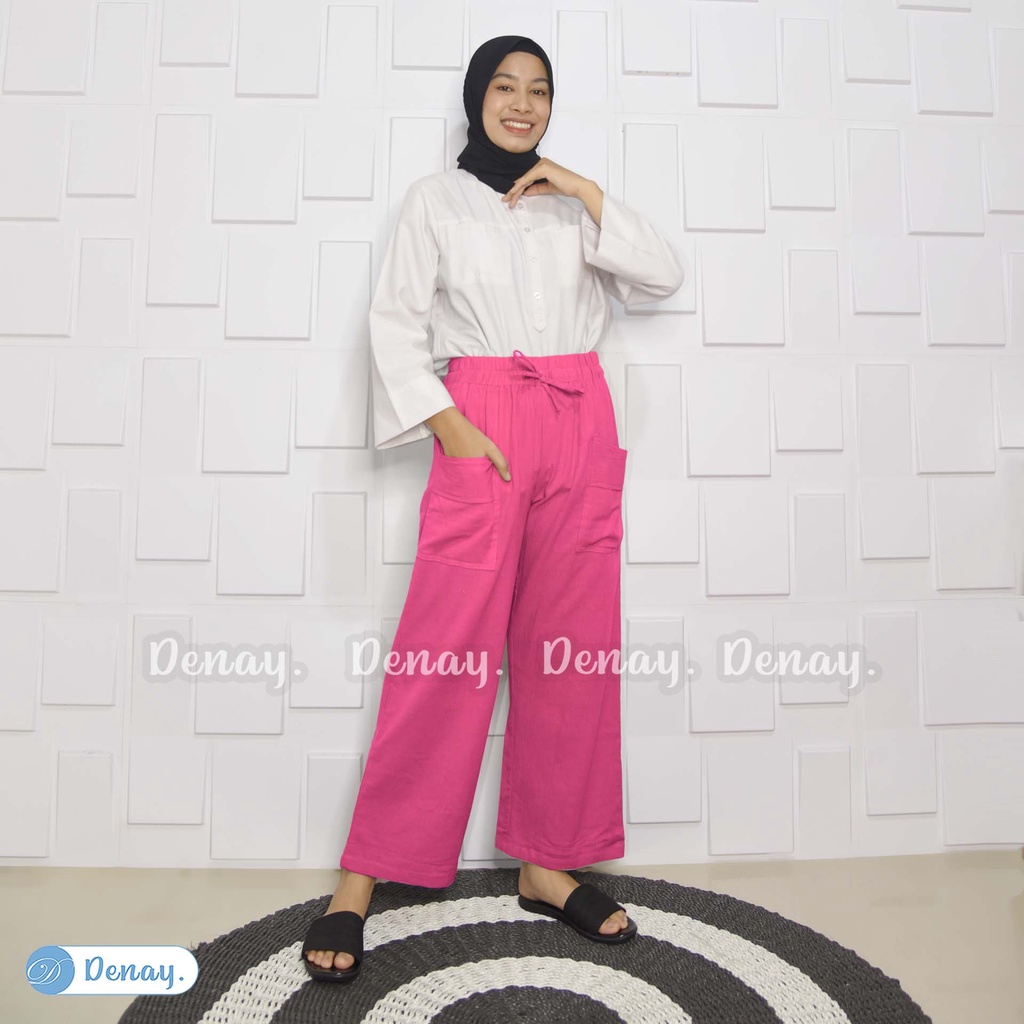 Kulot Wanita - Nika Linen Crinkle Premium - Fasion Muslim